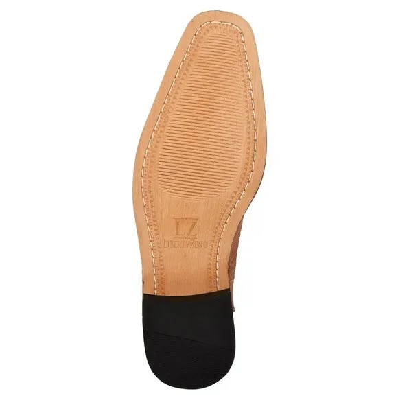 Jostin Genuine Leather Lizard Print Oxford Dress Shoes